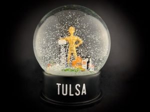Custom Snow Globes Tulsa Ida Red Golden Driller