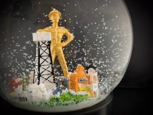 Custom Snow Globes Tulsa Ida Red Golden Driller