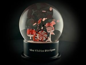 White Stripes Custom Snow Globes
