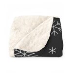 Sherpa Fleece Snow Flake Blanket (Black) - Image 7