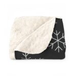Sherpa Fleece Snow Flake Blanket (Black) - Image 3