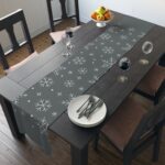 Snow Flakes Table Runner, Grey - Image 16