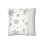 Snow Flake Faux Suede Cushion Cover - Image 2