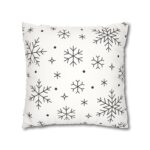 Snow Flake Faux Suede Cushion Cover - Image 11