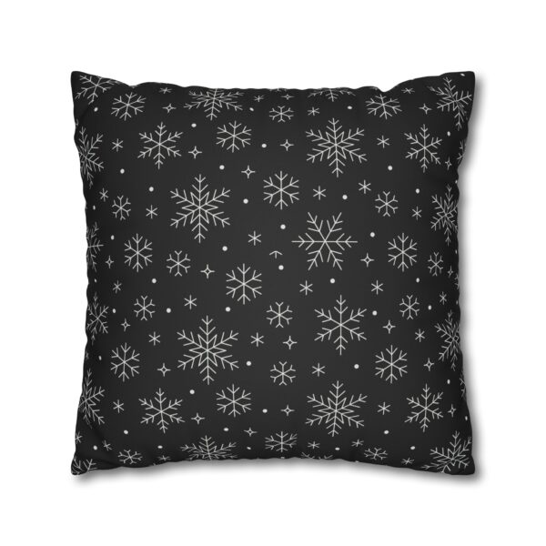 Snow Flake Faux Suede Cushion Cover