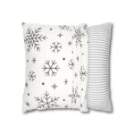 Snow Flake Faux Suede Cushion Cover - Image 6