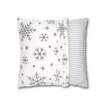 Snow Flake Faux Suede Cushion Cover - Image 8