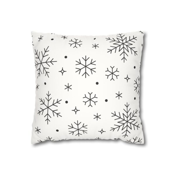 Snow Flake Faux Suede Cushion Cover
