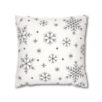 Snow Flake Faux Suede Cushion Cover - Image 9