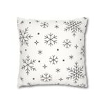 Snow Flake Faux Suede Cushion Cover - Image 7