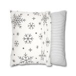 Snow Flake Faux Suede Cushion Cover - Image 14