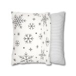 Snow Flake Faux Suede Cushion Cover - Image 10