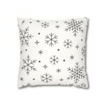 Snow Flake Faux Suede Cushion Cover - Image 5