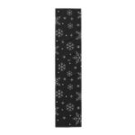 Snow Flakes Table Runner, Black - Image 2