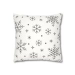 Snow Flake Faux Suede Cushion Cover - Image 3