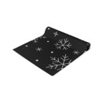 Snow Flakes Table Runner, Black - Image 6
