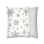 Snow Flake Faux Suede Cushion Cover - Image 12