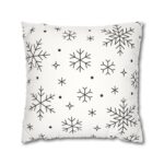Snow Flake Faux Suede Cushion Cover - Image 13
