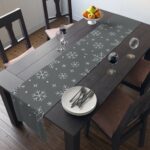 Snow Flakes Table Runner, Grey - Image 12