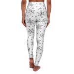High Waisted Yoga Leggings, White - Image 3