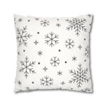Snow Flake Faux Suede Cushion Cover - Image 15