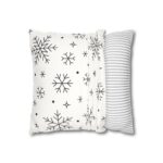 Snow Flake Faux Suede Cushion Cover - Image 4